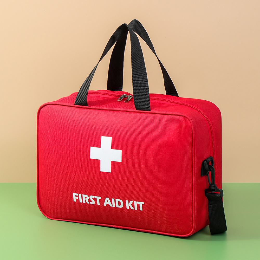 Bolsa médica de gran capacidad, bolsa al aire libre, bolsa de medicamentos en el automóvil, bolsa de medicamentos de emergencia para viajes de negocios, almacenamiento de medicamentos de primeros auxilios portátiles