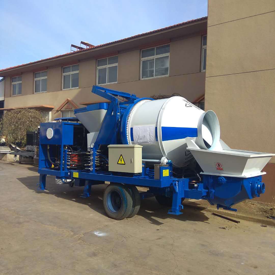 柴油动力搅拌拖泵 40柴油机地泵 JBS40R混凝土搅拌和泵 1方搅拌机