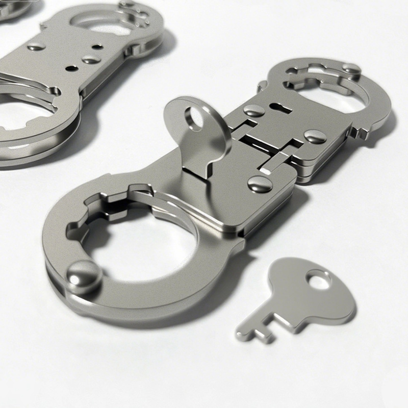 Thickened Stainless Steel Adult Toys Thumb Cuffs Toe Shackles Entertainment Keychain Mini Handcuffs Toys Wholesale