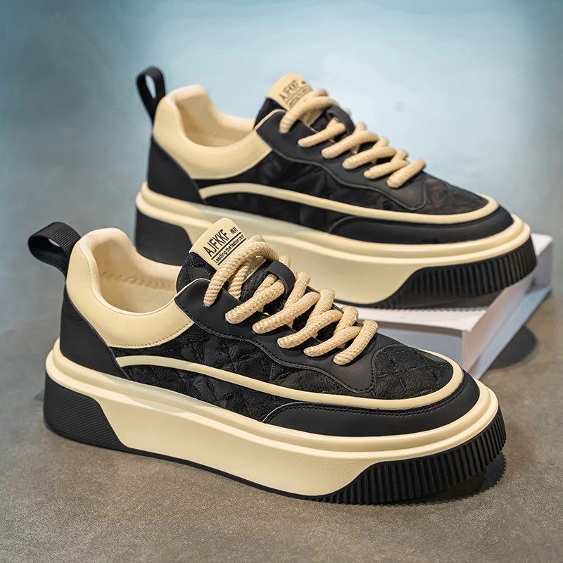Europa estación zapatos de hombre 2025 primavera nueva red red de suela gruesa popular popularidad de moda moda deportiva casual zapatos de skate