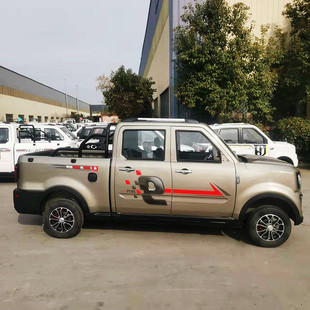家用大功率雙排貨車 成人電動四輪皮卡車 新能源油電拉人載貨汽車