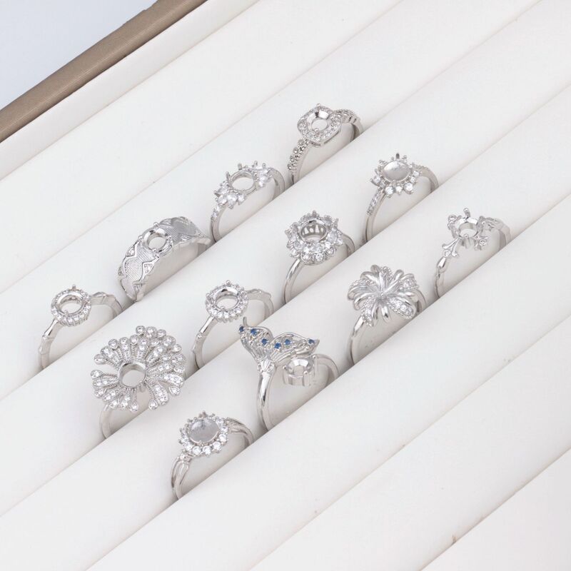 6mm Round Ring Setting, Round Carat Diamond Setting, Pointed Bottom Diamond, Niche Cross-Border Hot Item, Classic and Elegant 6mm Round Ring Setting, Round Carat Diamond Setting, Pointed Bottom Diamond, Niche Cross-Border Hot Item, Classic and Elegant