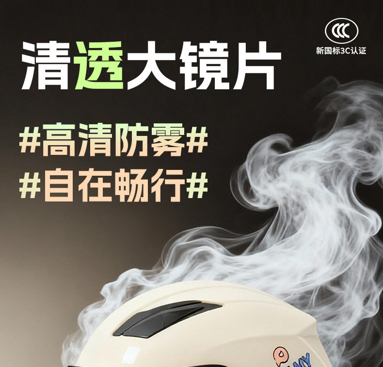 National Standard 3C Certified Electric Vehicle Motorcycle Helmet for Men and Women, All-Season Warm and Sun-Proof Half Helmet and Full Helmet Universal Safety Helmet