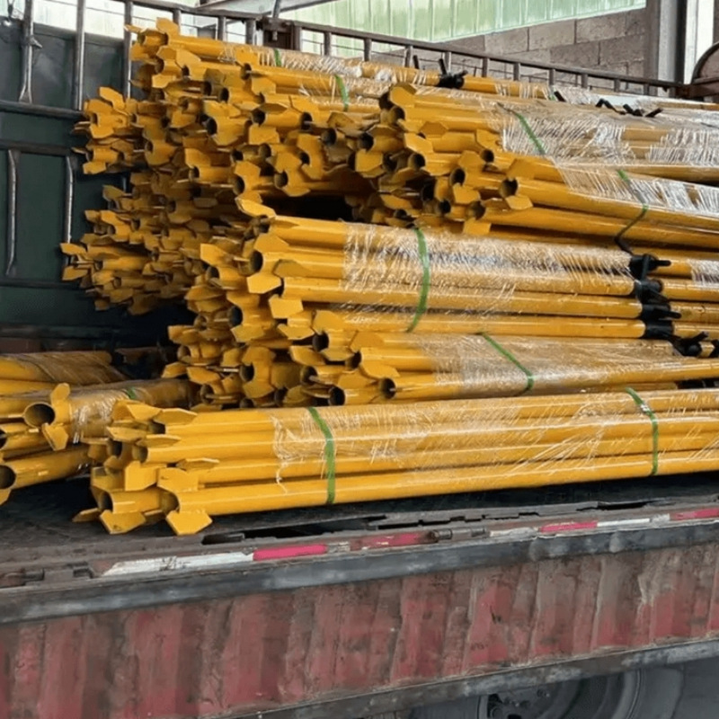 barra telescópica de soporte temporal para túnel de soporte ajustable en espiral de minería fuerte, estable y durable