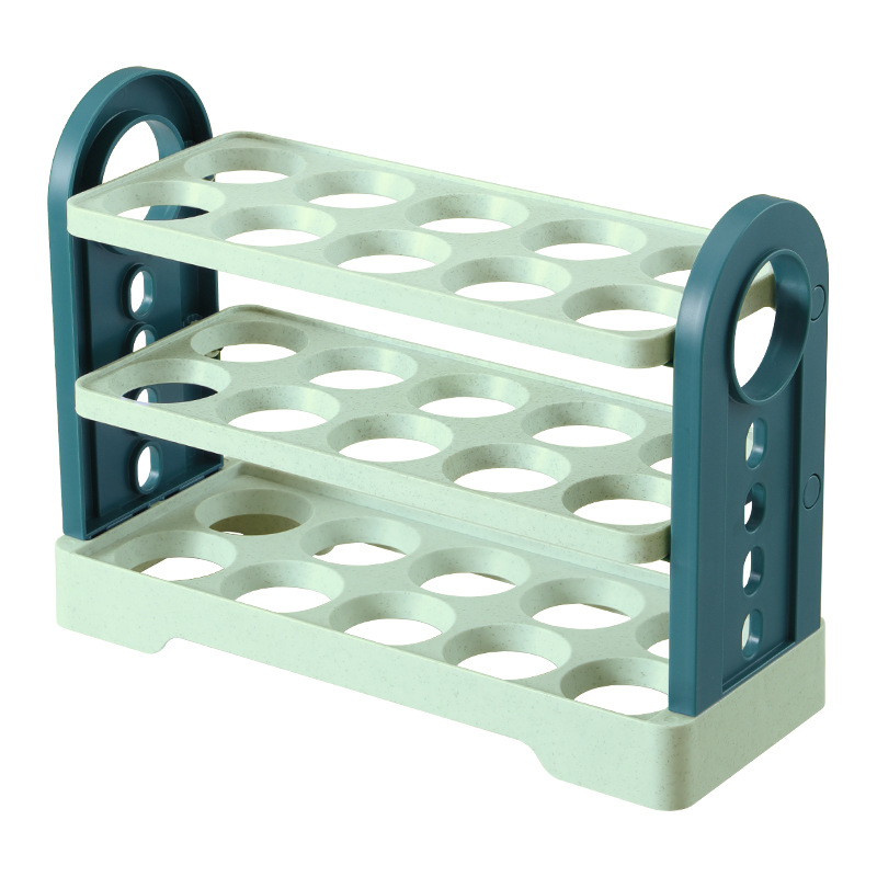 Estante de huevo refrigerador puerta lateral de almacenamiento Flip bandeja de huevos refrigerador caja de almacenamiento de alimentos grado crisper caja de almacenamiento de huevos