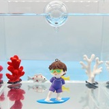 Синий толстый дайвер, подвесной кит, езда на ките, девушка, серфинг, аквариум, аквариум, украшение для ландшафта, украшения, погружной плавающий