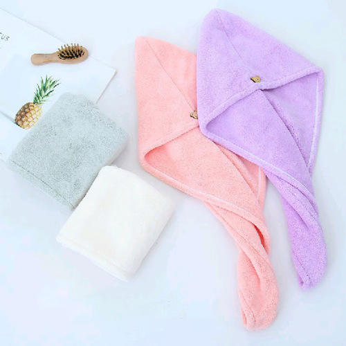 Thickened Quick-Dry Coral Fleece Dry Shampoo Hat, Shower Cap, Head Towel, Washing Head Towel, Shower Cap, Women's Dry Shampoo Towel, Factory Wholesale