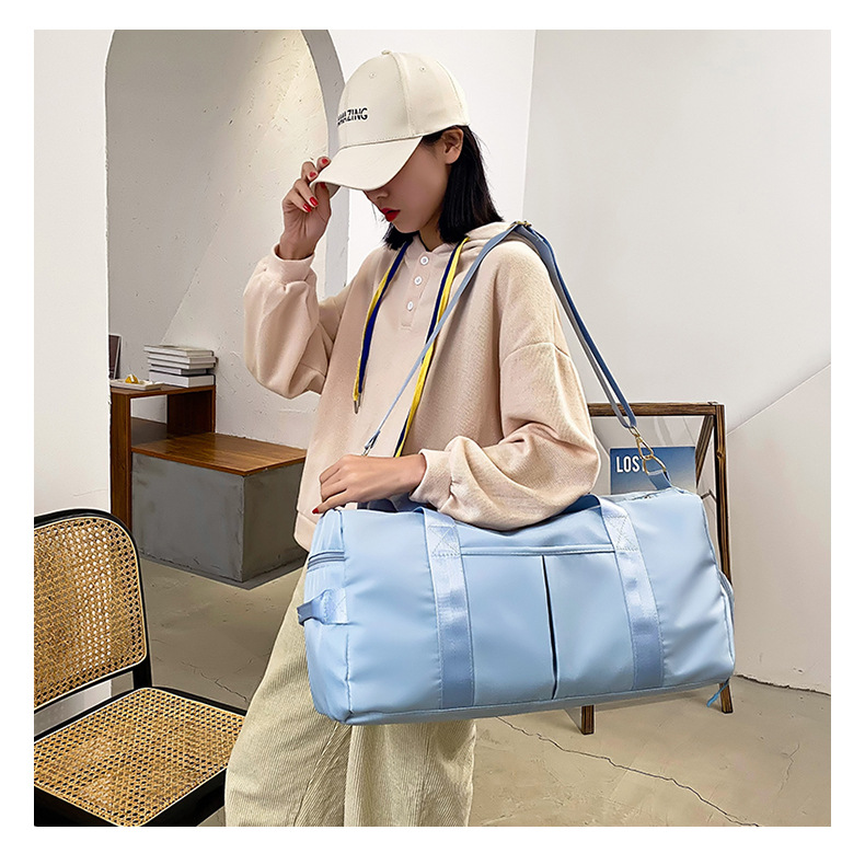 2024 nueva bolsa de viaje de separación húmeda y seca deportes Yoga Fitness Bag bolsa de viaje de corta distancia de gran capacidad para mujeres al por mayor