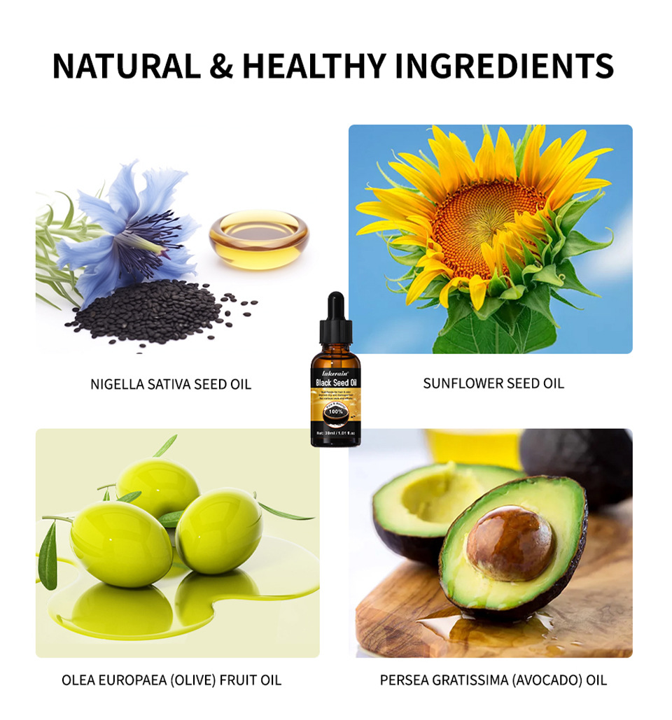 Cross-border new product lakerain Black Seed Oil Eyelash and Eyebrow Liquid undefined