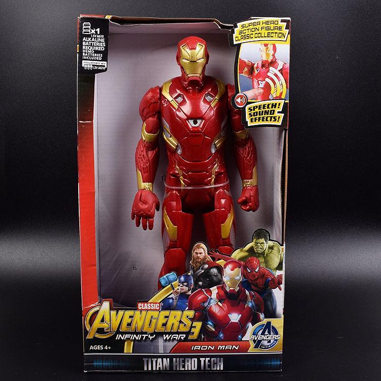 クロスボーダー子供男の子アベンジャーズアイアンスパイダーマンヴェノムブラックパンサーサノスフィギュアライトオーナメントおもちゃ|undefined