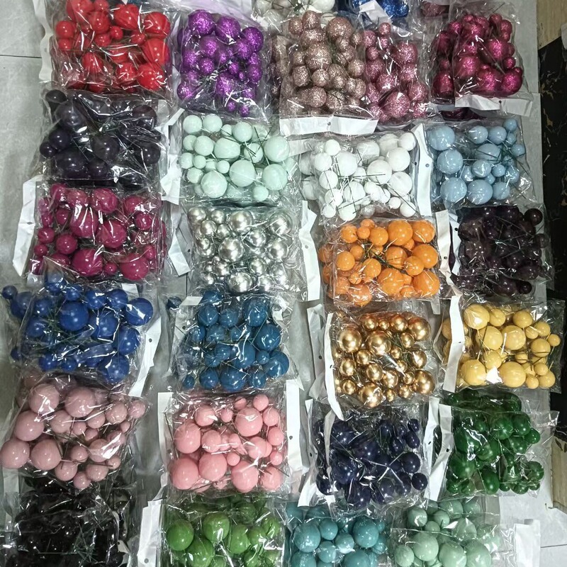 Cross-Border Ins Cake Decoration Plug-In Gold Ball Silver Ball Macaron Color Cake Plug-In Birthday Dessert Table Decoration