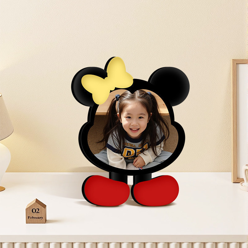 Children's Cute Small Photo Frame Display Stand with Photo Printing Baby Ornament DIY Photo Album 8inch Creative Photo Frame