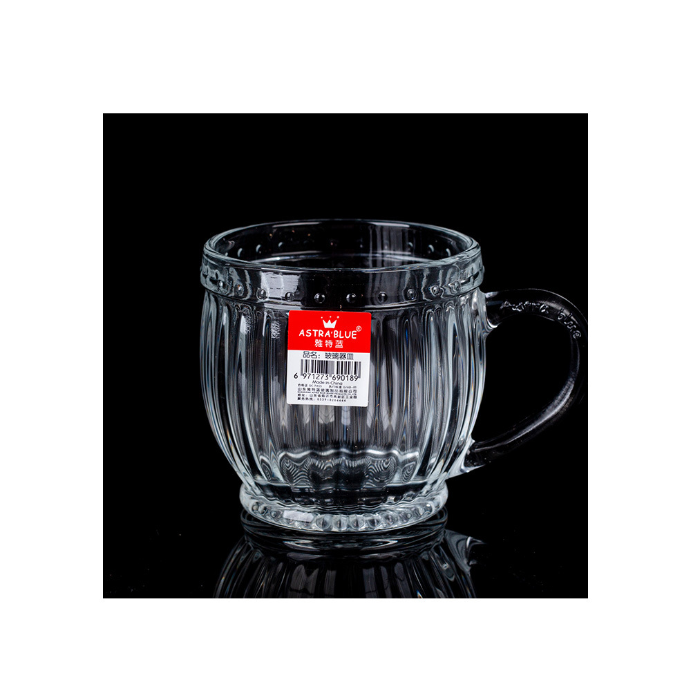 Taza de té vertical con mango, taza de vidrio, taza de agua, taza de leche con mango, taza de cerveza resistente a altas temperaturas