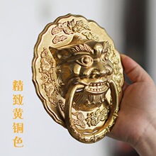 仿古装饰大门兽头拉环复古中式木门环扣把手狮子头虎头铜拉手