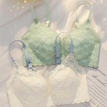 时尚内衣小胸聚拢秋季薄款少女蕾丝无钢圈收副乳防下垂文胸罩套装