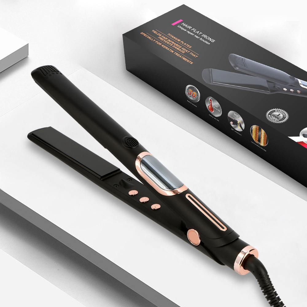 Cross-Border Direct Hair Splint Dual-Purpose Curling Iron 500 ℉ High Temperature Straightening Clip for Hair Salon Special Ion Perm Straightening Plate Wide