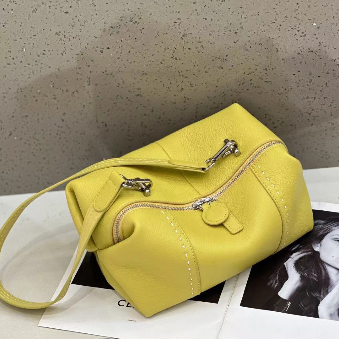 Boston Genuine Leather Women's Bag 2025 New Fashion Commuter Shoulder Crossbody Bag Top Grain Cowhide Pebbled Leather Casual Bag - Thumbnail 4