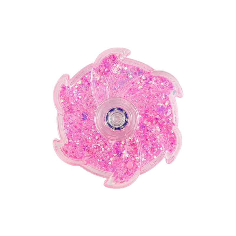 旋转流沙指尖陀螺创意高颜值解压玩具入油闪粉花瓣手指旋转陀螺|undefined