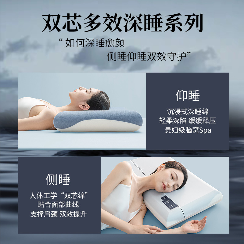 五星级星球酒店专用枕零压深睡慢回弹记忆棉枕芯护颈椎助成人枕头|undefined