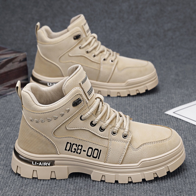 Zapatos de estilo británico para hombres con suela gruesa aumentada botas Martin para hombres zapatos de moda de alto nivel para hombres 2024 otoño y invierno zapatos de motocicleta