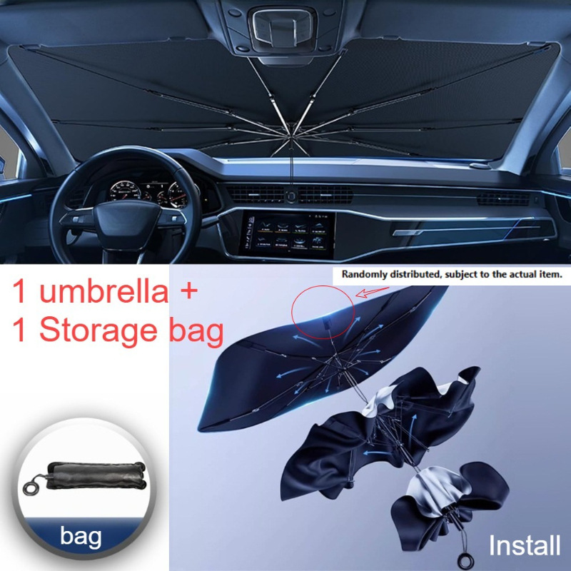 Summer Car Sunshade Pull-Tab Convenient Car-Mounted Front Sunshade Sun Protection and Heat Insulation Car Sunshade Curtain Wholesale