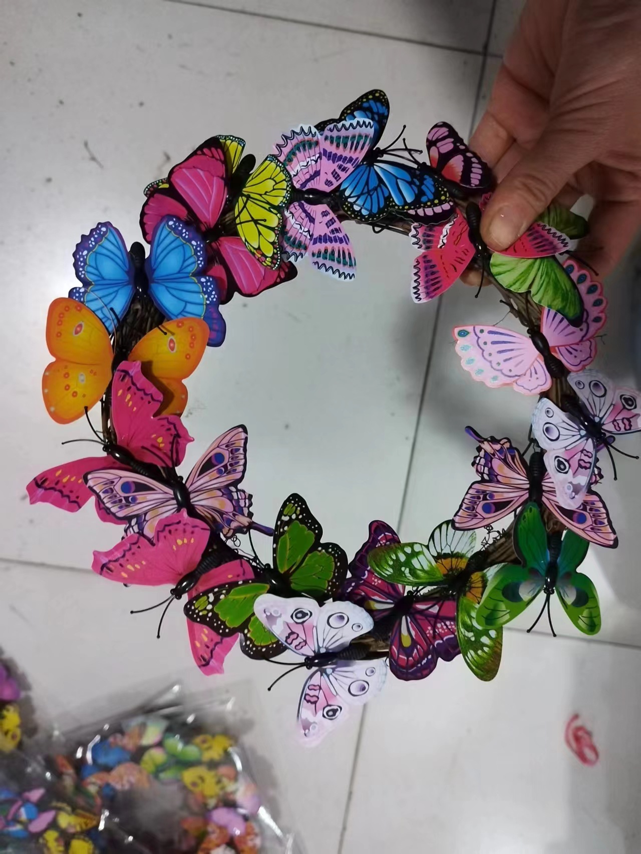 Pastoral Butterfly Plastic Pendant Artificial Decorations display picture 4