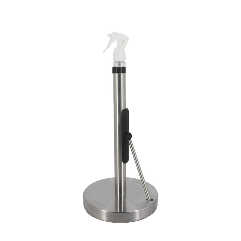 Soporte para toallas de papel/papel de cocina multifunción de acero inoxidable - Soporte vertical para rollo de papel, soporte para papel film/papel de silicona