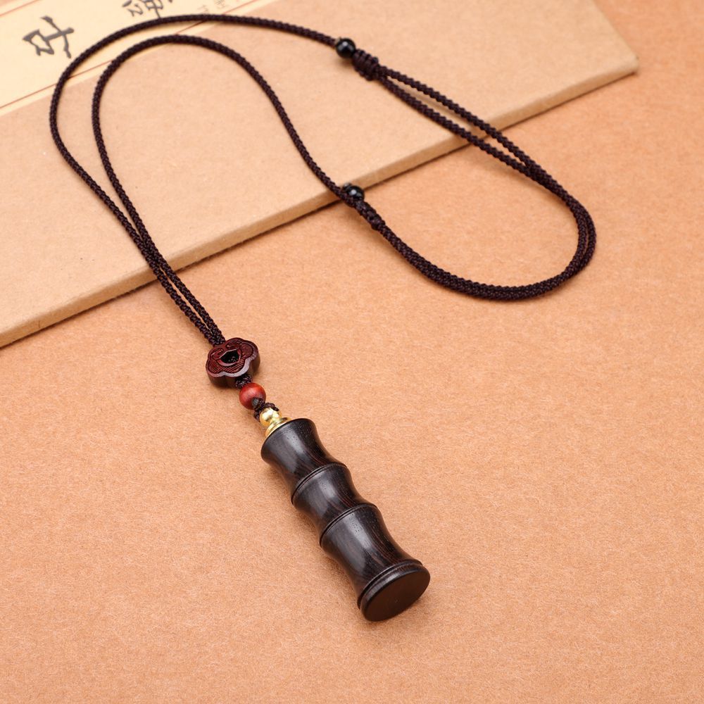 Collar de colgante de sándalo verde retro se puede abrir caja de píldoras de fragancia suéter de cadena colgante accesorios para hombres y mujeres