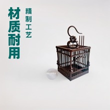 养蝈蝈笼子竹编制编挂架叫罐大号实木手工别墅塑料蟋蟀精制蚂蚱