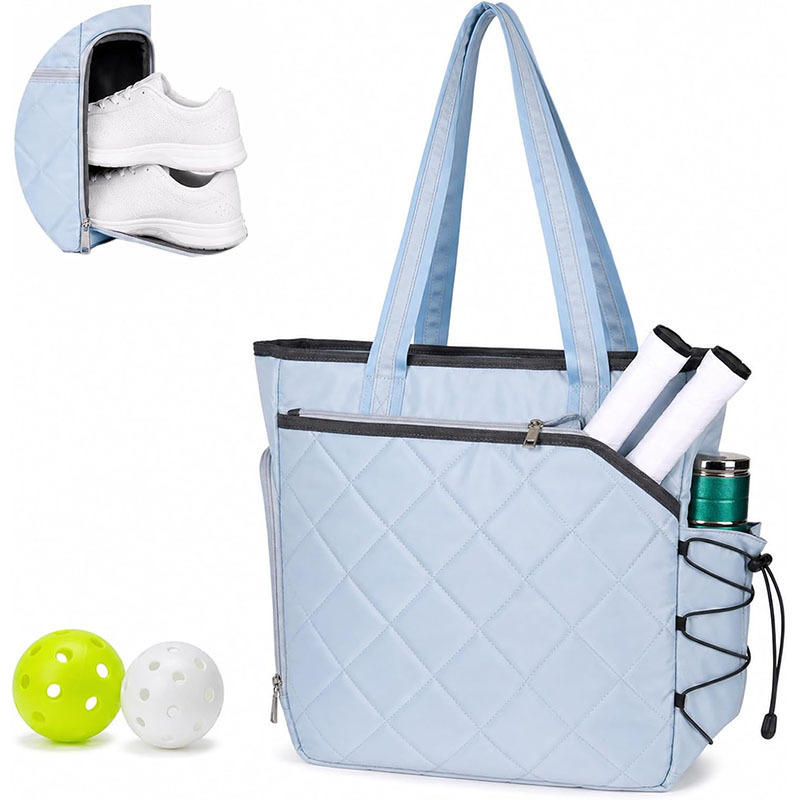 Factory-customized cross-border ultra-light waterproof portable tennis bag, pickleball racket bag, tennis tote bag with shoe compartment
