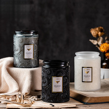 国风400g特大杯蜡香薰蜡烛大豆伴手礼物卧室家用浪漫香氛生日礼品