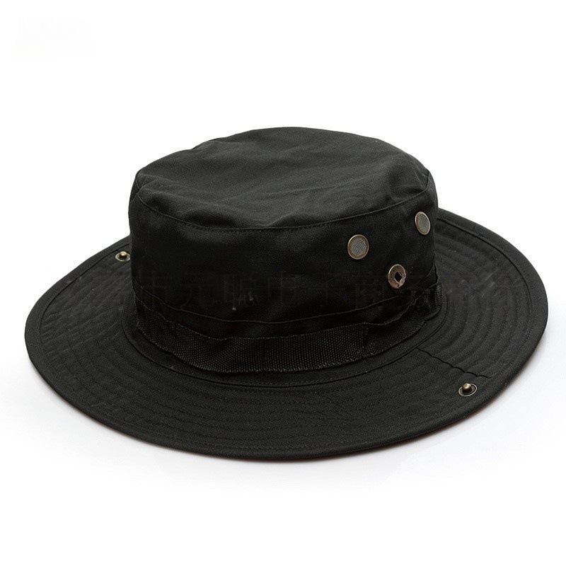 Camuflamiento gorra de borde redondo gorra de entrenamiento militar para hombres y mujeres gorra de ocio al aire libre gorra de pesca gorra de sombrero de sombra fábrica en stock LOGO