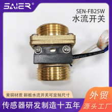 水泵启动缺水保护水流量开关大流量水泵电磁泵铸铜翻板水流开关