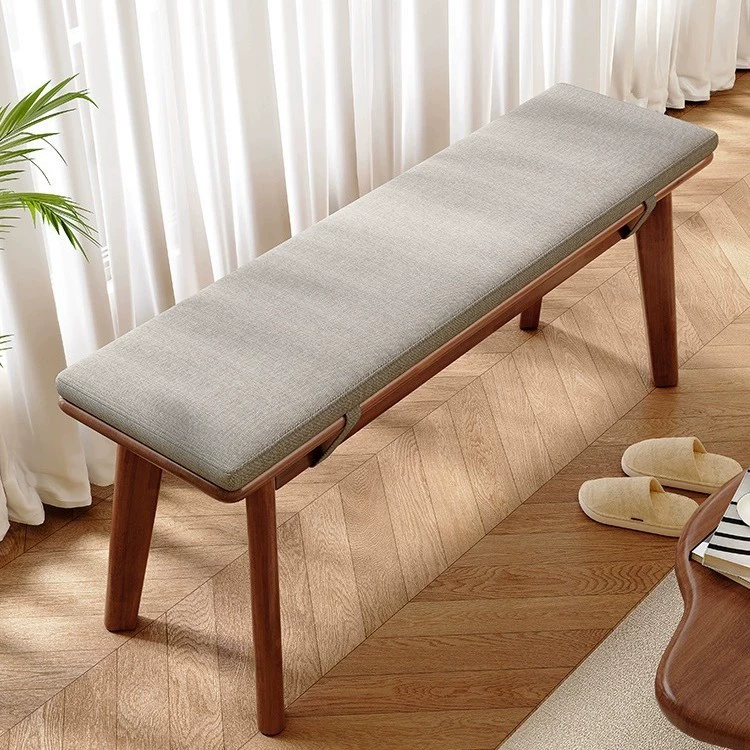 Скандинавский цельномассивный деревянный скамейка на крыльце гостиной простой стул для смены обуви современный спальный стул