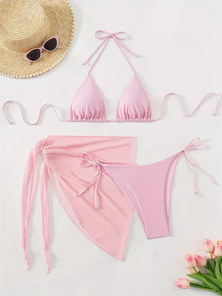 Vacation Style, Fresh and Simple Sun Protection Clothing Three-Piece Set