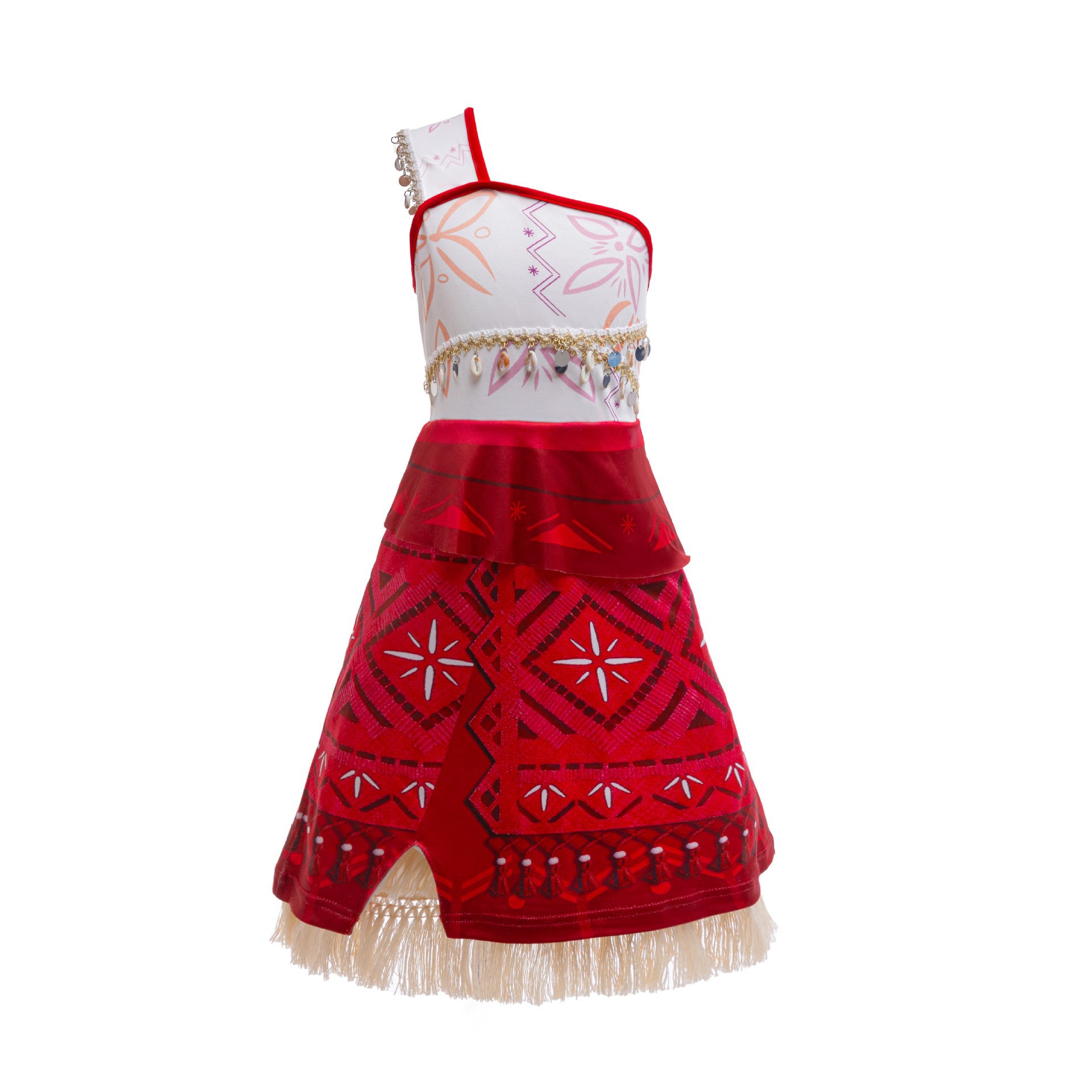 2024 New Foreign Trade Girls Moana Princess Dress Embroidered Dress Performance Dress Summer Cross-Border Hot Style