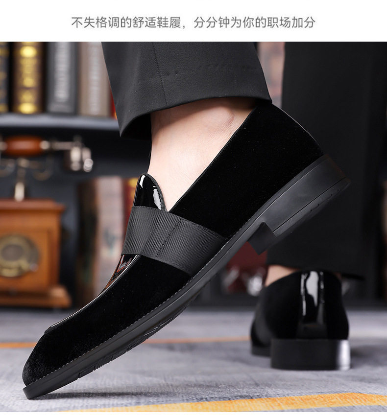 Giày da nam công sở mũi nhọn cổ thấp kiểu xỏ chân, buộc dây thanh lịch — Màu nâu, màu đen chi tiết 19