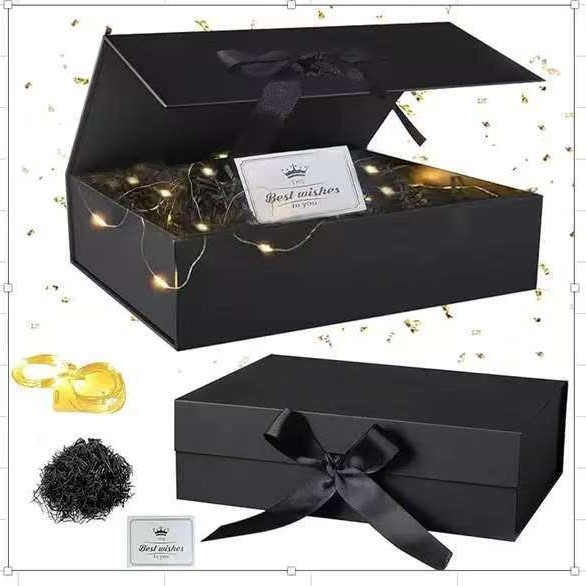 Caja de regalo plegable de la tapa del cielo y la tierra de venta caliente de Amazon Caja de embalaje de regalo del día de San Valentín Caja de regalo de tarjeta de felicitación de Lafite al por mayor