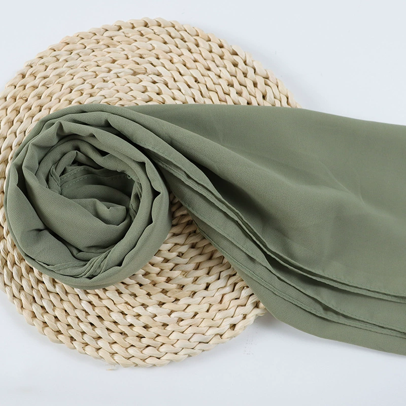 Шифоновый шарф (JJ SCARF) женский 70×180 см, 75D легкий длинный шарф с жемчужной фактурой