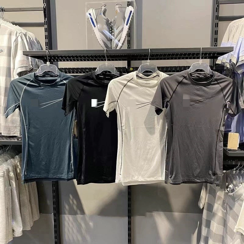 Новое спортивное боди с короткими рукавами, мужская эластичная футболка для фитнеса, бега, баскетбола, быстросохнущая тренерская форма, футболка, легкая атлетика, компрессионная одежда