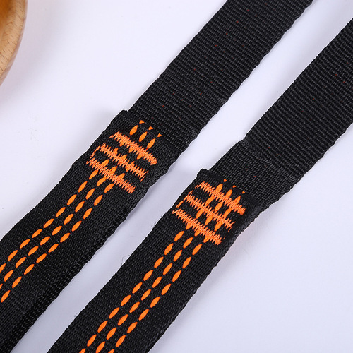High-Strength Propylene Three Orange Line Hammock Strap 11 Rings 2.8m High Capacity Anti-Slip Outdoor Strap