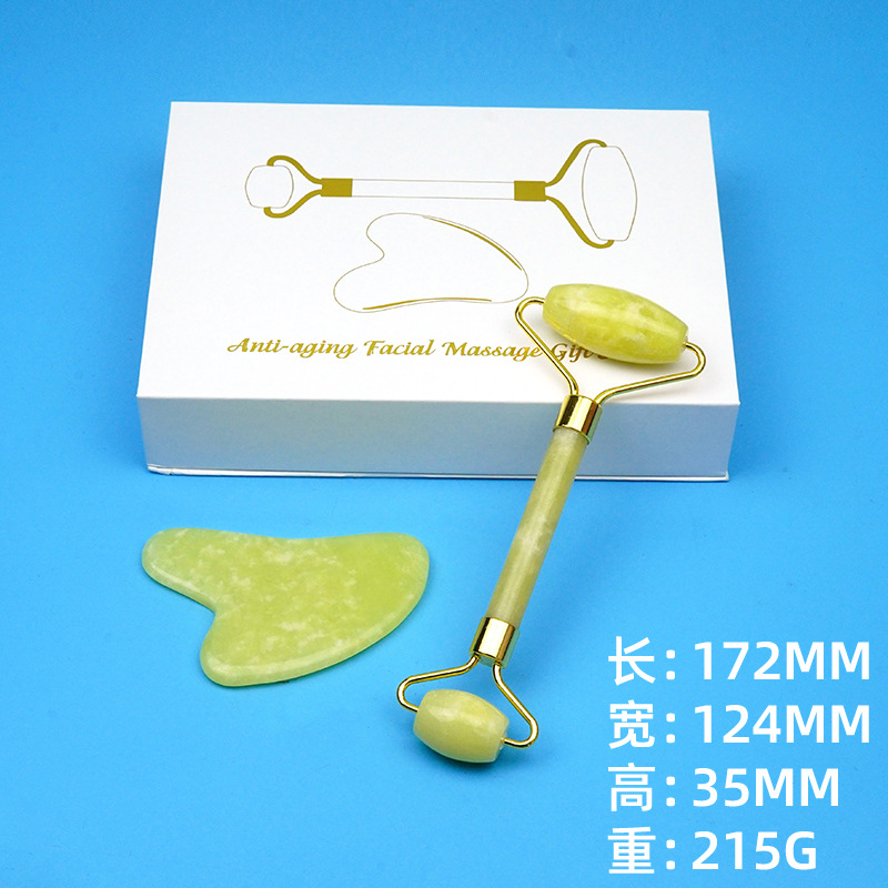 Fábrica al por mayor salón de belleza cuerpo entero espalda raspado masaje cara ojo Jade rodillo raspado tablero combinación traje