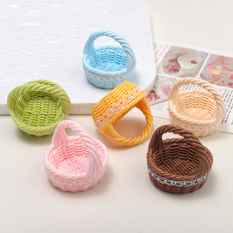 Cartoon DIY Resin Accessories Large Lace Flower Basket Cream Glue Hairpin Phone Case Shoe Buckle Keychain Accessories