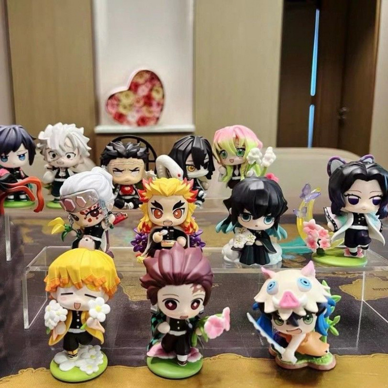 鬼滅の刃ブラインドボックス誕生花シリーズ炭治郎豆善逸フィギュア周辺モデル置物プレゼント|undefined