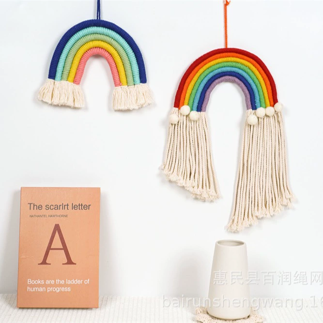 Rainbow brand woven pendant, Nordic style