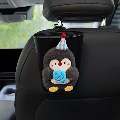 Front and Rear Seat Tissue – Car storage bag/box - party-little-fish-penguin-trash-can