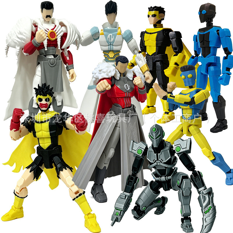 Cross-Border New Product 3D Printed Mark Universe Movable Model Workstation Crazy Mini Figurine Cartoon Doll Toy