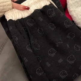 女童kitty猫直筒裤秋冬2026新款儿童百搭洋气运动裤可爱大童长裤