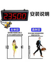 大屏客流计数器自动感应人数统计器服务区店铺门店人流量进出计数