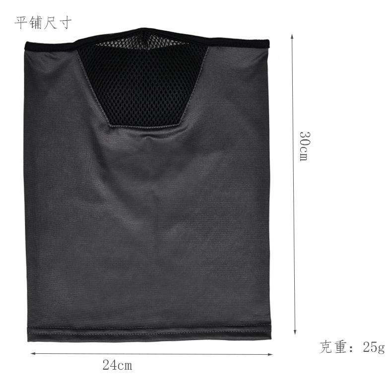 Bufanda multiusos de color sólido media máscara de protección solar sombrerería fitness toalla facial equitación al aire libre a prueba de polvo bufanda verde fluorescente